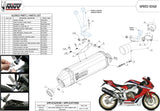 Terminale Di Scarico Con Omologazione Suono Speed Edge Inox Nero Carbonio - Mivv Compatibile Con Honda Cbr 1000 Rr (2017-2019)