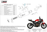 Terminale Di Scarico Con Omologazione Suono Oval Carbonio - Mivv Compatibile Con Honda Cb 500 F (2019-2024)