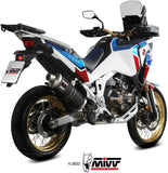 Terminale Di Scarico Con Omologazione Suono Dakar Inox Nero - Mivv Compatibile Con Honda Crf 1100 L Africa Twin (2020-2023)