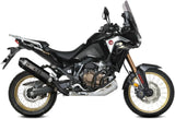 Terminale Di Scarico Con Omologazione Suono Speed Edge Inox Nero Carbonio - Mivv Compatibile Con Honda Crf 1100 L Africa Twin (2020-2023)