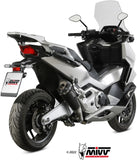 Terminale Di Scarico Con Omologazione Suono Delta Race Inox Nero Carbonio - Mivv Compatibile Con Honda Forza 750 (2021-2024)
