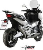 Terminale Di Scarico Con Omologazione Suono Delta Race Inox Carbonio - Mivv Compatibile Con Honda Forza 750 (2021-2024)
