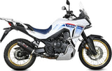 Terminale Di Scarico Con Omologazione Suono Oval Inox Nero Carbonio - Mivv Compatibile Con Honda Xl 750 Transalp (2023-2024)