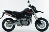 Doppio Terminale Di Scarico Con Omologazione Suono Tondo Acciaio - Gpr Compatibile Con Honda Fmx 650 (2005-2008)