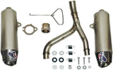 Doppio Terminale Di Scarico Senza Omologazione Suono Relevance Acciaio Inox Coppa Carbonio - Termignoni Compatibile Con Honda Crf 250 R (2015-2016)