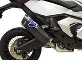 Terminale Di Scarico Con Omologazione Suono Scream Titanio Nero Coppa Carbonio - Termignoni Compatibile Con Honda Forza 750 (2021-2024)