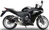 Terminale Di Scarico Con Omologazione Suono Furore Alluminio Nero - Gpr Compatibile Con Honda Cbr 250 R (2010-2014)