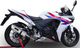 Terminale Di Scarico Con Omologazione Suono Albus Ceramic Alluminio Bianco - Gpr Compatibile Con Honda Cbr 500 R (2012-2016)