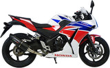 Terminale Di Scarico Senza Omologazione Suono Furore Alluminio Nero - Gpr Compatibile Con Honda Cbr 300 R (2014-2016)