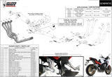 Impianto Di Scarico Completo Non Catalizzato E Con Omologazione Suono Gp Inox Nero - Mivv Compatibile Con Honda Cb 650 F (2014-2018)