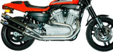 Doppio Terminale Di Scarico Con Omologazione Suono Round Carbonio - Termignoni Compatibile Con Harley-Davidson Xr 1200 R
