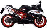 Terminale Di Scarico Catalizzato E Con Omologazione Suono Albus Ceramic Alluminio Bianco - Gpr Compatibile Con Ktm Rc 200 (2014-2016)