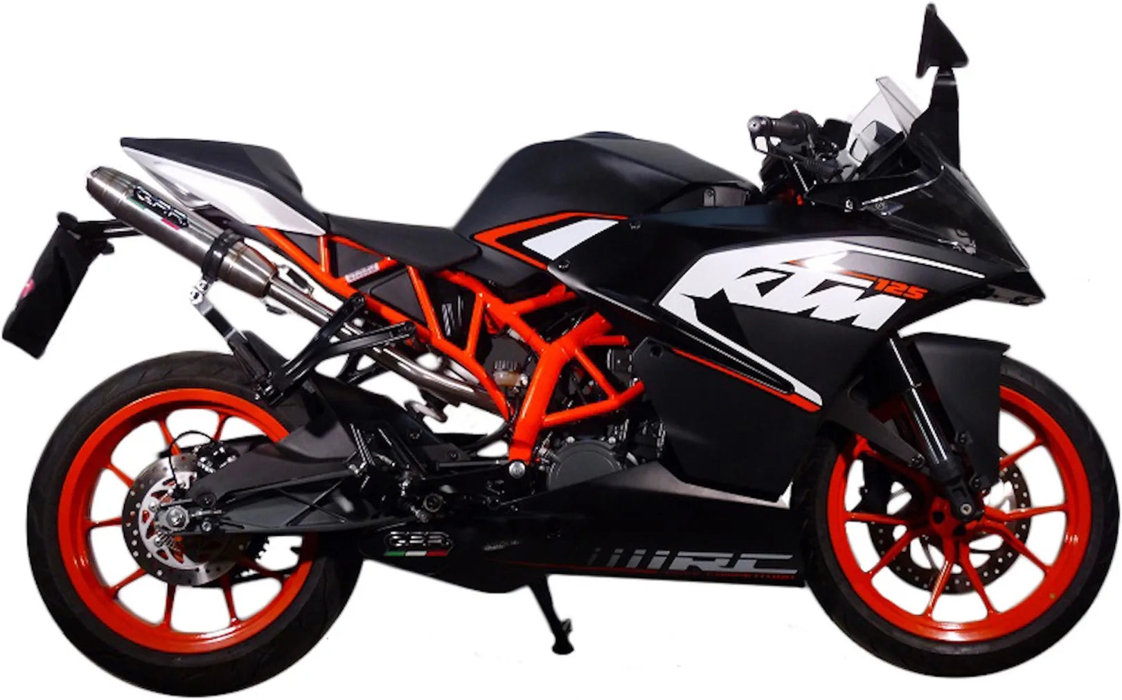 Terminale Di Scarico Senza Omologazione Suono Deeptone Acciaio - Gpr Compatibile Con Ktm Rc 200 (2014-2016)