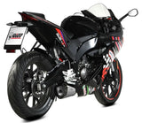 Complete Catalytic Exhaust System With Sound Certification Delta Race Stainless Steel Carbon Fiber End Cap - Mivv Compatible With Aprilia Rs 125 (2025-2026)