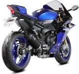 Complete Catalytic Exhaust System With Sound Certification Ak-1 Steel Black Carbon Fiber End Cap - Mivv Compatible With Yamaha R9 (2025-2026)