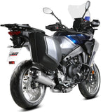 Complete Catalytic Exhaust System With Sound Certification Delta Race Stainless Steel Carbon Fiber End Cap - Mivv Compatible With Yamaha Tracer 9 - Gt - Gt+ (2025-2026)