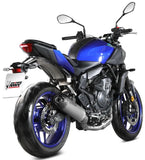 Complete Non-Catalytic Exhaust System With Sound Certification Ak-1 Steel Black Carbon Fiber End Cap - Mivv Compatible With Yamaha Mt-07 (2025-2026)