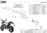 Terminale Di Scarico Non Catalizzato E Con Omologazione Suono Oval Titanio Carbonio - Mivv Compatibile Con Husqvarna 701 Supermoto (2017-2020)