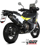 Terminale Di Scarico Con Omologazione Suono Speed Edge Inox Nero Carbonio - Mivv Compatibile Con Husqvarna Norden 901 (2022-2024)