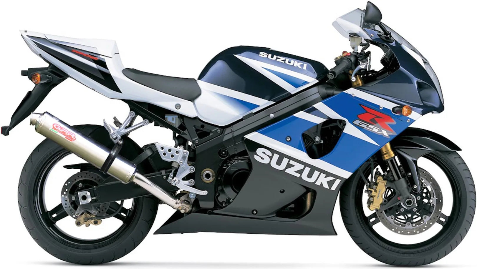Terminale Di Scarico Con Omologazione Suono Tondo Acciaio - Gpr Compatibile Con Suzuki Gsx-R 1000 (2001-2002)