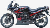 Doppio Terminale Di Scarico Con Omologazione Suono Tondo Acciaio - Gpr Compatibile Con Kawasaki Gpz 500 - S (1988-2003)