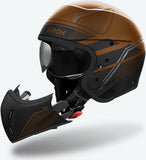 Urban Motorcycle Helmet Airoh J 110 - J1S29 Composite Carbon Matte Bronze Slim Size S