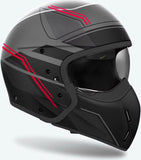 Casco Urban Per Moto Airoh J 110 - J1S55 Composite Carbon Rosso Matto Slim Taglia Xs