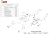 Doppio Terminale Di Scarico Con Omologazione Suono Gp Carbonio - Mivv Compatibile Con Kawasaki Z 1000 (2003-2006)