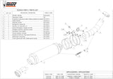 Terminale Di Scarico Con Omologazione Suono Gp Carbonio - Mivv Compatibile Con Kawasaki Zx-10R (2004-2005)