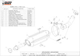 Terminale Di Scarico Con Omologazione Suono Suono Inox Nero Carbonio - Mivv Compatibile Con Kawasaki Zx-10R (2004-2005)