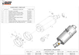 Terminale Di Scarico Non Catalizzato E Con Omologazione Suono Oval Carbonio - Mivv Compatibile Con Kawasaki Er-6 F (2005-2011)