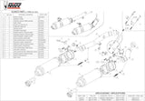 Doppio Terminale Di Scarico Con Omologazione Suono Gp Carbonio - Mivv Compatibile Con Kawasaki Z 1000 (2007-2009)