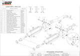 Doppio Terminale Di Scarico Con Omologazione Suono Suono Inox Nero Carbonio - Mivv Compatibile Con Kawasaki Z 1000 (2007-2009)