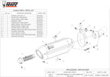 Terminale Di Scarico Con Omologazione Suono Suono Inox Nero Carbonio - Mivv Compatibile Con Kawasaki Zx-10R (2008-2010)