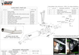Terminale Di Scarico Con Omologazione Suono Gp Inox Nero - Mivv Compatibile Con Kawasaki Zx 6R 636 (2009-2016)
