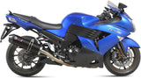 Terminale Di Scarico Con Omologazione Suono Oval Inox Nero Carbonio - Mivv Compatibile Con Kawasaki Zzr 1400 (2008-2011)