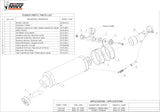 Terminale Di Scarico Con Omologazione Suono Gp Carbonio - Mivv Compatibile Con Kawasaki Ninja 250 R (2008-2013)