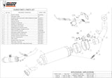 Terminale Di Scarico Catalizzato E Con Omologazione Suono Gp Carbonio - Mivv Compatibile Con Kawasaki Z 750 R (2011-2014)