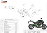 Exhaust Tip With Noise Certification Gp Steel Black - Mivv Compatible With Kawasaki Z 800 (2013-2016)