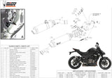 Doppio Terminale Di Scarico Con Omologazione Suono Gp Inox Nero - Mivv Compatibile Con Kawasaki Z 1000 (2014-2020)