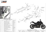 Doppio Terminale Di Scarico Con Omologazione Suono Suono Inox Nero Carbonio - Mivv Compatibile Con Kawasaki Z 1000 (2014-2020)