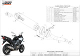 Terminale Di Scarico Con Omologazione Suono Oval Carbonio Carbonio - Mivv Compatibile Con Kawasaki Versys 1000 (2015-2018)