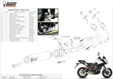 Impianto Di Scarico Completo Catalizzato E Con Omologazione Suono Oval Inox - Mivv Compatibile Con Kawasaki Versys 650 (2015-2020)