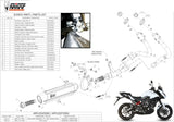 Impianto Di Scarico Completo Non Catalizzato E Con Omologazione Suono Suono Inox Nero Carbonio - Mivv Compatibile Con Kawasaki Versys 650 (2015-2020)