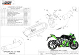 Terminale Di Scarico Non Catalizzato E Con Omologazione Suono Suono Inox Nero Carbonio - Mivv Compatibile Con Kawasaki Zx-10R (2016-2020)