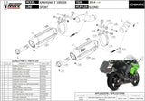 Doppio Terminale Di Scarico Con Omologazione Suono Suono Inox Carbonio - Mivv Compatibile Con Kawasaki Z 1000 Sx (2014-2019)