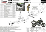 Impianto Di Scarico Completo Catalizzato E Con Omologazione Suono Gppro Inox Nero - Mivv Compatibile Con Kawasaki Z 650 (2017-2023)