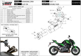 Terminale Di Scarico Con Omologazione Suono Double Gun Inox Nero - Mivv Compatibile Con Kawasaki Z 900 (2017-2024)
