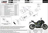 Exhaust Tip With Noise Certification Gppro Carbon - Mivv Compatible With Kawasaki Z 900 (2017-2024)