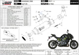 Impianto Di Scarico Completo Non Catalizzato E Con Omologazione Suono Gppro Carbonio - Mivv Compatibile Con Kawasaki Z 900 (2017-2024)